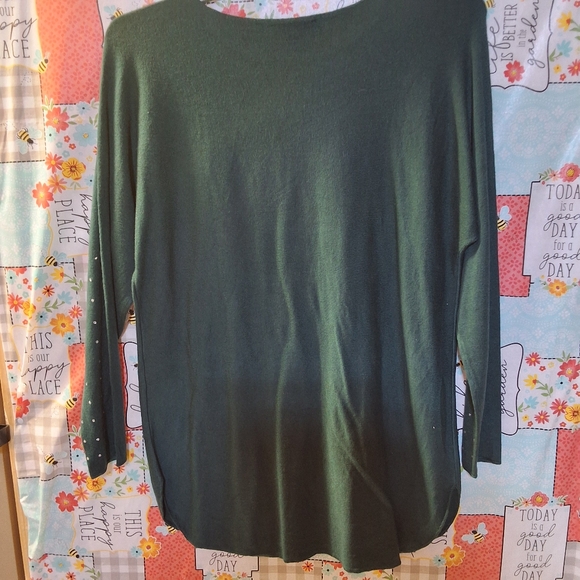 NWT INC LONG SLEEVE JEWEL NECK TOP - Picture 6 of 8